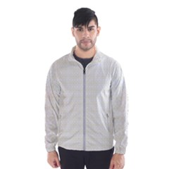 A White And Gold Geometric Pattern Men s Windbreaker