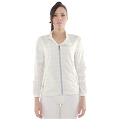 A White And Gold Geometric Pattern Women s Windbreaker