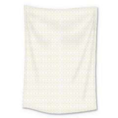 A White And Gold Geometric Pattern Large Tapestry