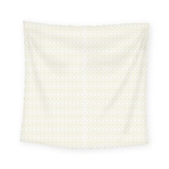 A White And Gold Geometric Pattern Square Tapestry (small)