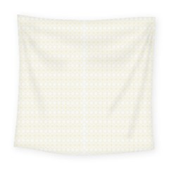 A White And Gold Geometric Pattern Square Tapestry (large) by catchydesignhill