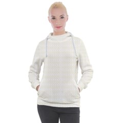 A White And Gold Geometric Pattern Women s Hooded Pullover