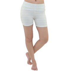 A White And Gold Geometric Pattern Lightweight Velour Yoga Shorts