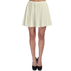 A Yellow And White Background With Small Circles Skater Skirt by catchydesignhill