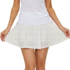 A White And Gold Geometric Pattern Women s Skort by catchydesignhill