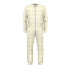 A Yellow And White Background With Small Circles Onepiece Jumpsuit (kids)