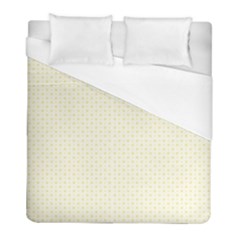 A Yellow And White Background With Small Circles Duvet Cover (full/ Double Size) by catchydesignhill