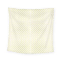 A Yellow And White Background With Small Circles Square Tapestry (small)