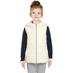 A Yellow And White Background With Small Circles Kids  Hooded Puffer Vest