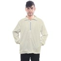 A Yellow And White Background With Small Circles Men s Half Zip Pullover View1