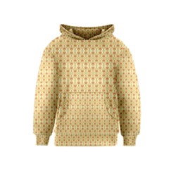 A Yellow And White Background With An Intricate Design Kids  Pullover Hoodie