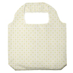 A Yellow And White Background With Small Circles Premium Foldable Grocery Recycle Bag by catchydesignhill