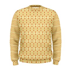 A Yellow And White Background With An Intricate Design Men s Sweatshirt