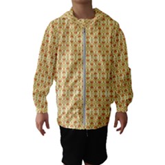 A Yellow And White Background With An Intricate Design Kids  Hooded Windbreaker