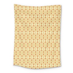 A Yellow And White Background With An Intricate Design Medium Tapestry