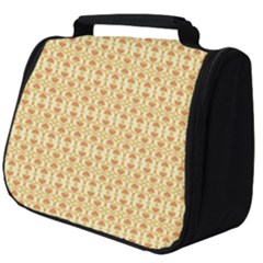 A Yellow And White Background With An Intricate Design Full Print Travel Pouch (big) by catchydesignhill