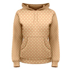 An Orange And White Background With A Pattern Women s Pullover Hoodie