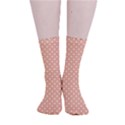 An Orange And White Background With A Pattern Smooth Crew Length Tube Socks View1