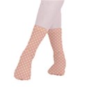 An Orange And White Background With A Pattern Smooth Crew Length Tube Socks View3