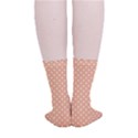 An Orange And White Background With A Pattern Smooth Crew Length Tube Socks View4