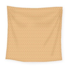 An Orange And White Background With Small Squares Square Tapestry (large)