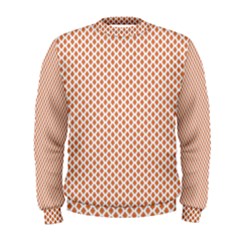 An Orange And White Geometric Pattern Men s Sweatshirt