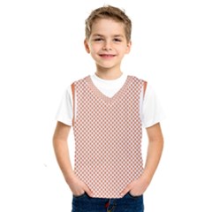 An Orange And White Geometric Pattern Kids  Basketball Tank Top by catchydesignhill