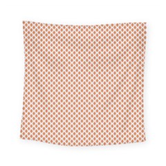 An Orange And White Geometric Pattern Square Tapestry (small)