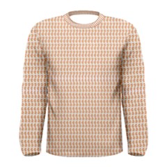 An Orange And White Pattern On A White Background Men s Long Sleeve T-shirt