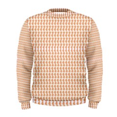 An Orange And White Pattern On A White Background Men s Sweatshirt