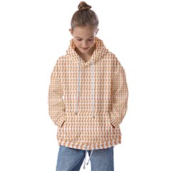 An Orange And White Pattern On A White Background Kids  Oversized Hoodie