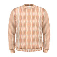 An Orange And White Striped Background With Small Circles Men s Sweatshirt