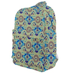 A Blue And Green Pattern On A Green Background Classic Backpack by catchydesignhill