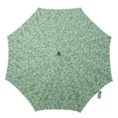 A Green And White Background With Small White Dots Hook Handle Umbrellas (large)