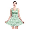 A Green And White Background With Small White Dots Reversible Skater Dress View1