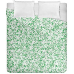 A Green And White Background With Small White Dots Duvet Cover Double Side (california King Size)