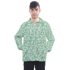 A Green And White Background With Small White Dots Men s Half Zip Pullover