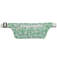 A Green And White Background With Small White Dots Active Waist Bag