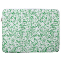 A Green And White Background With Small White Dots 17  Vertical Laptop Sleeve Case With Pocket