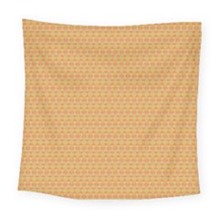 An Orange And Yellow Background With A Pattern Square Tapestry (large)