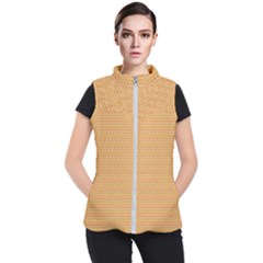 An Orange And Yellow Background With A Pattern Women s Puffer Vest