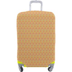 An Orange And Yellow Background With A Pattern Luggage Cover (large)