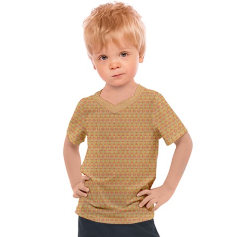 An Orange And Yellow Background With A Pattern Kids  Sports T-shirt by catchydesignhill