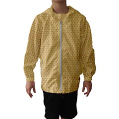 An Orange And Yellow Background With Circles Kids  Hooded Windbreaker