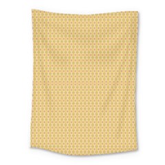 An Orange And Yellow Background With Circles Medium Tapestry