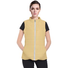 An Orange And Yellow Background With Circles Women s Puffer Vest