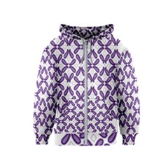 Purple, Textile, Organism, Violet, Art, Font, Magenta, Symmetry, Circle, Pattern Kids  Zipper Hoodie