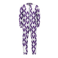 Purple, Textile, Organism, Violet, Art, Font, Magenta, Symmetry, Circle, Pattern Onepiece Jumpsuit (kids)