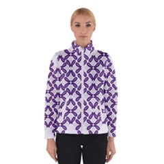 Purple, Textile, Organism, Violet, Art, Font, Magenta, Symmetry, Circle, Pattern Women s Bomber Jacket