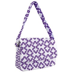 Purple, Textile, Organism, Violet, Art, Font, Magenta, Symmetry, Circle, Pattern Courier Bag by catchydesignhill